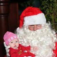 Littlest Laker poses with Santa